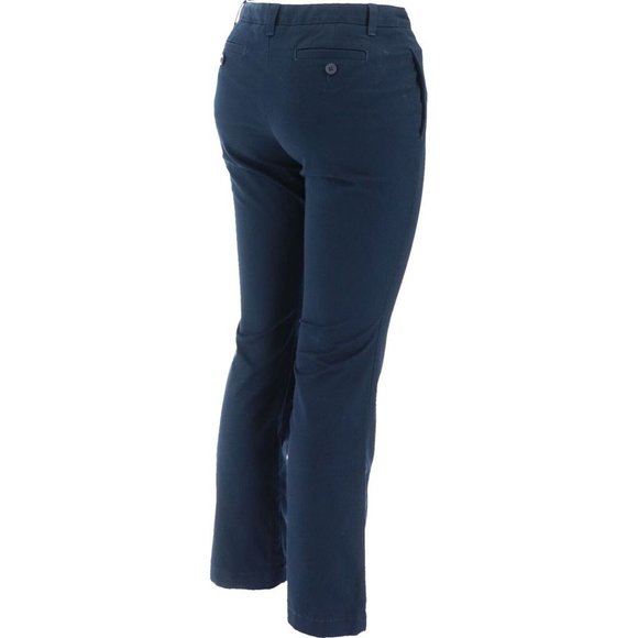 NWT LANDS' END GIRL'S BOOTCUT PERFECT FIT BLENDED PANTS CLASSIC NAVY 12, 14 - Picture 6 of 14
